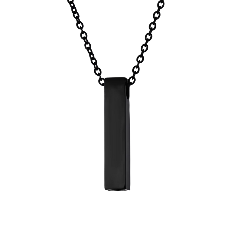Colar Barra 3D Gravado - Elegância personalizada
