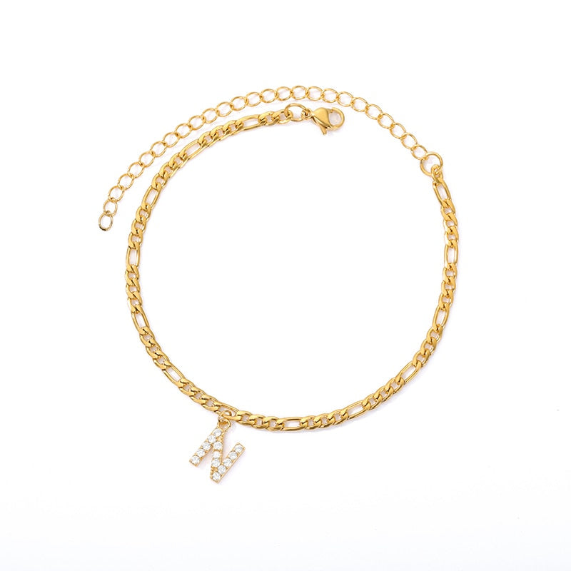 Pulseira com inicial personalizada – Elegância sob medida