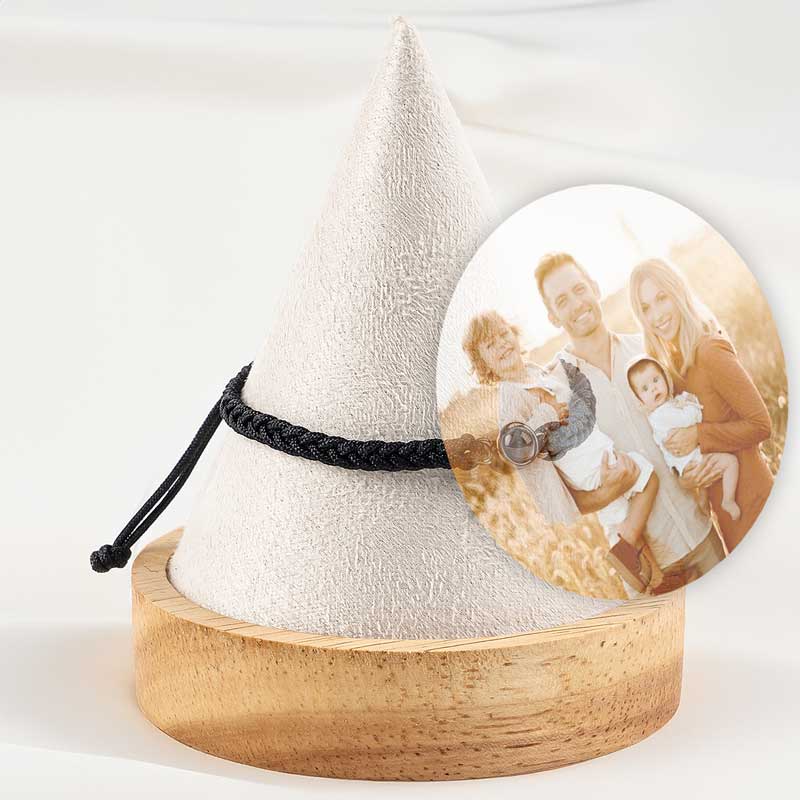 Pulseira personalizada com fotografia em tecido