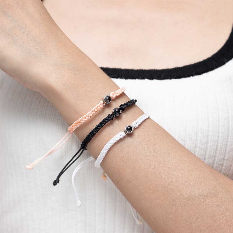 Pulseira personalizada com fotografia em tecido