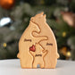 Gepersonaliseerde houten familie puzzel