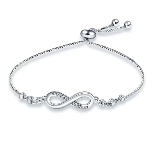 Pulseira França amor eterno Prateado esterlina