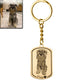 Porta-chaves medalhão com silhueta de cão